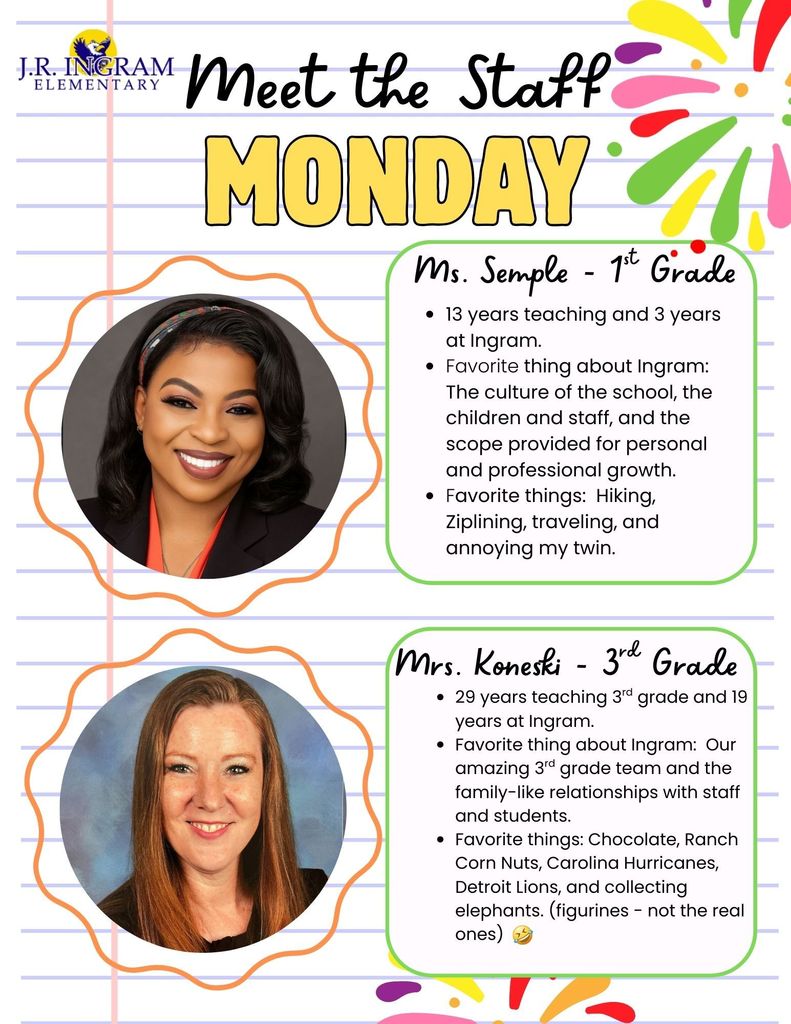 Ms. Semple and Mrs. Koneski