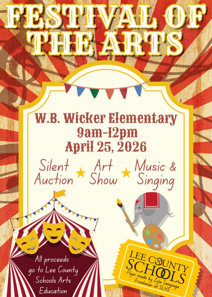Festival of the Arts 2026.  W. B. Wicker Elementary School.  9 am - 12 pm. 