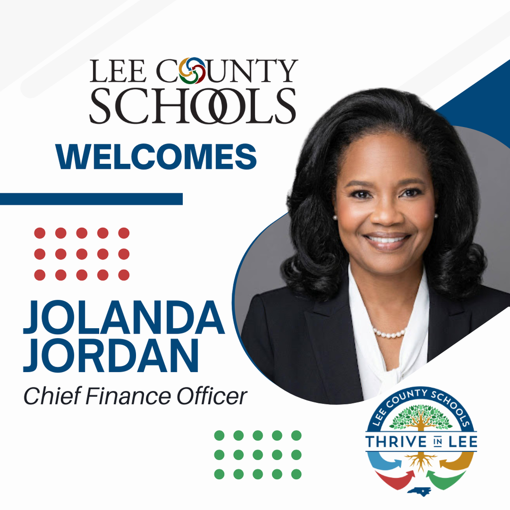 Lee County Schools welcomes Jolanda Jordan as next Chief Finance Officer