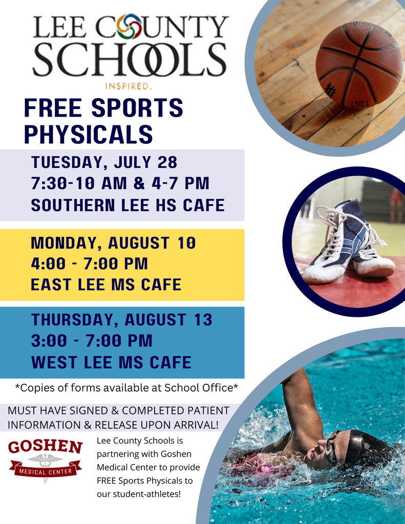 Free Sports Physicals Opportunities coming up for LCS Students