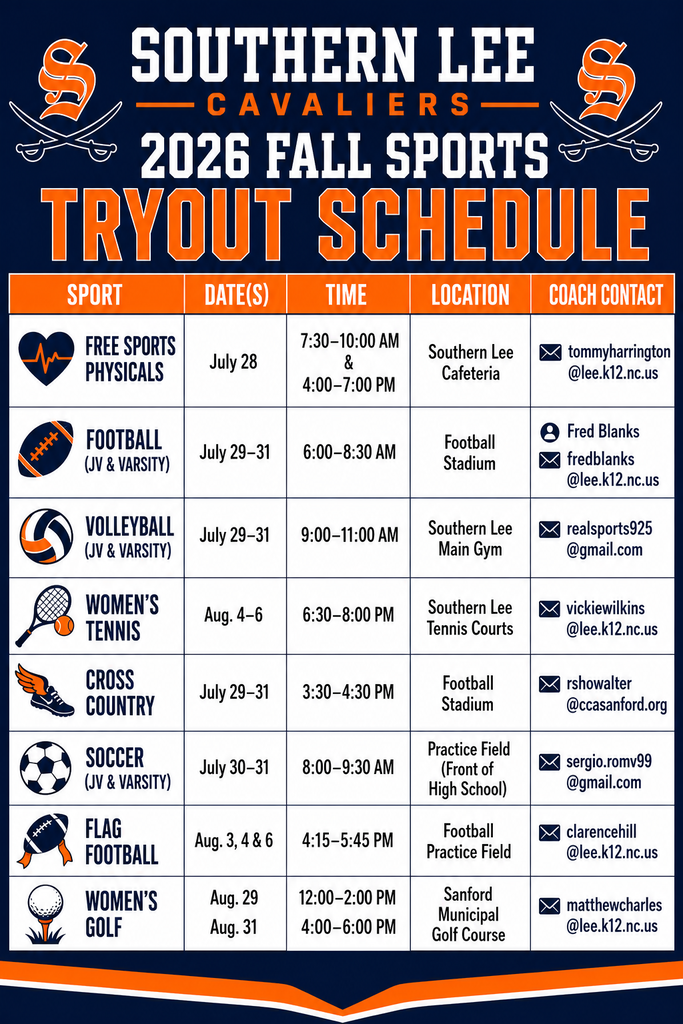 Tryout Schedule