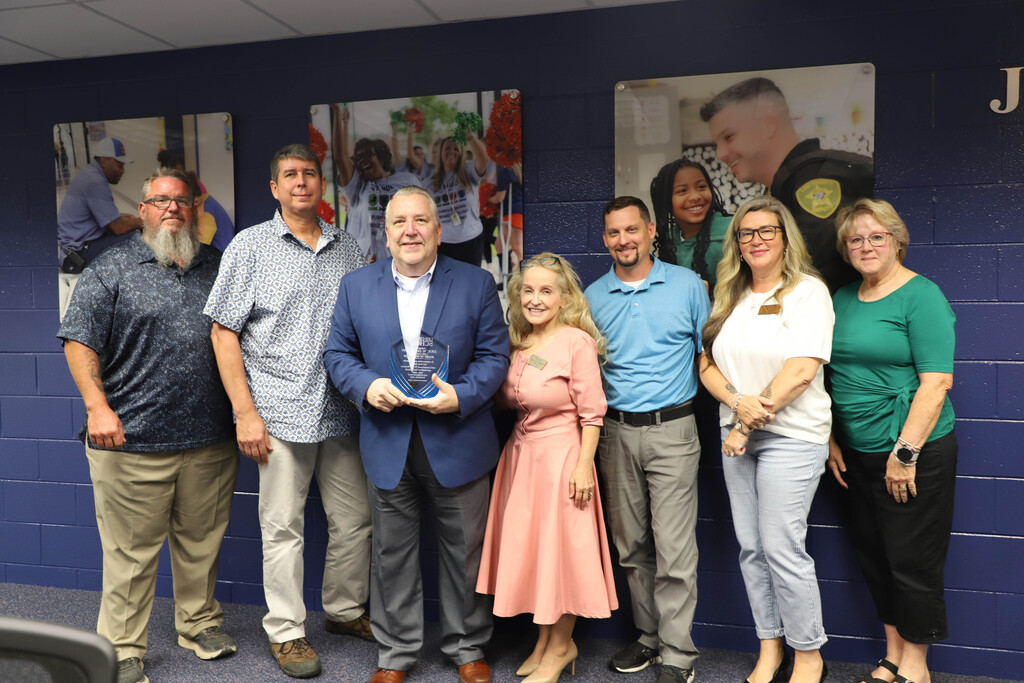 Eric Davidson with the current Board of Ed