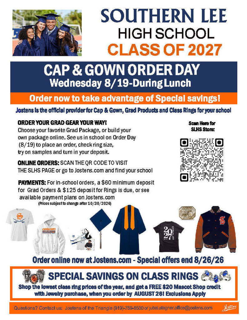 Seniors order Caps and Gowns for class of 2027