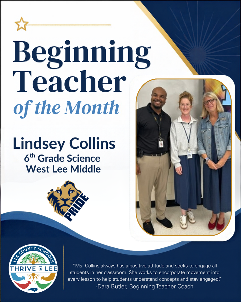 Lindsey Collins, LCS October Beginning Teacher of the Month