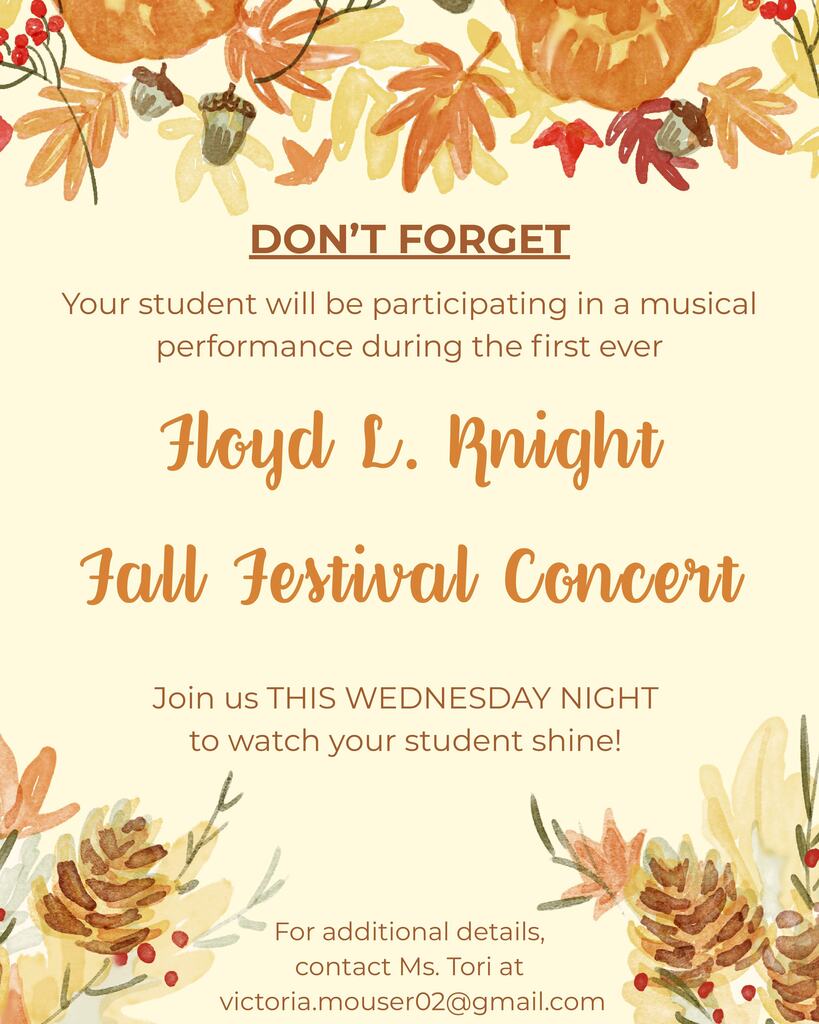 Fall Festival Reminder