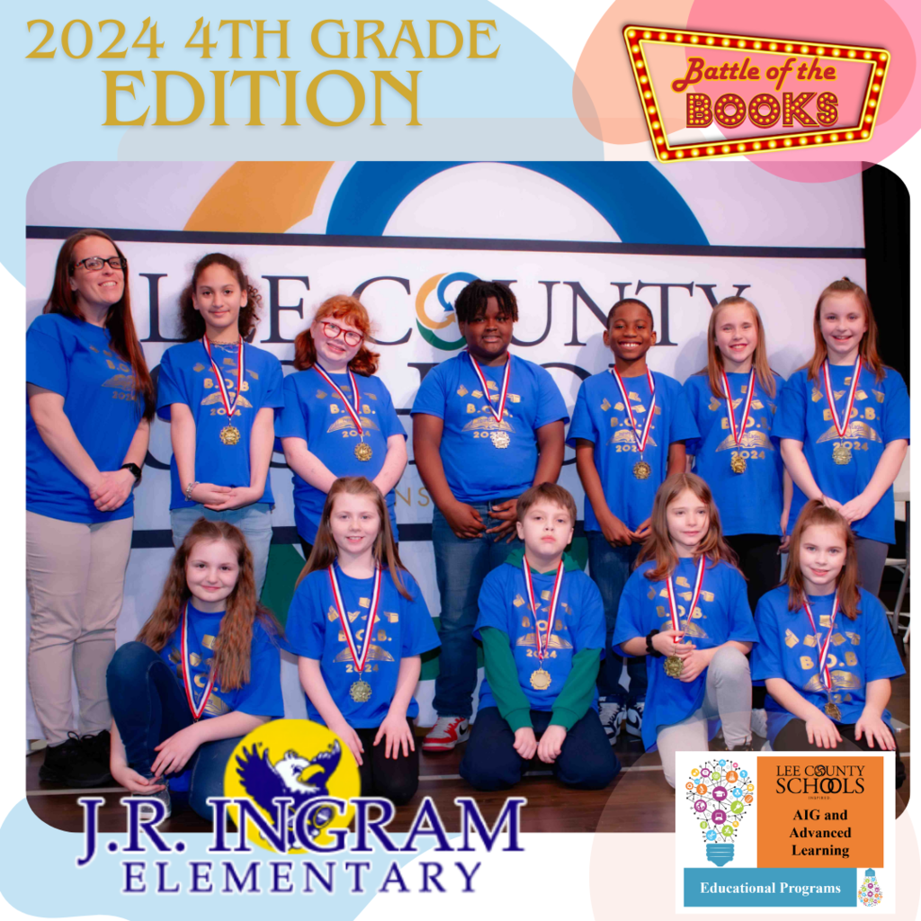 J.R. Ingram Team Photo from 2024 4th Grade Battle of the Books