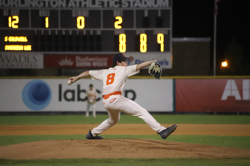 Junior Rylan Stephens throws a pitch in the first inning of State Championship