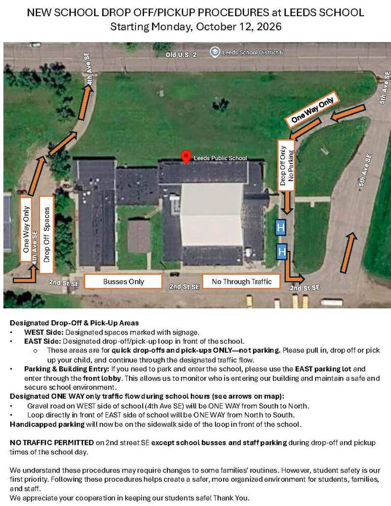 New drop off/pick up procedure