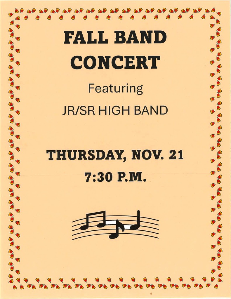 Fall Band Concert Flyer