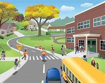 School crossing lane image