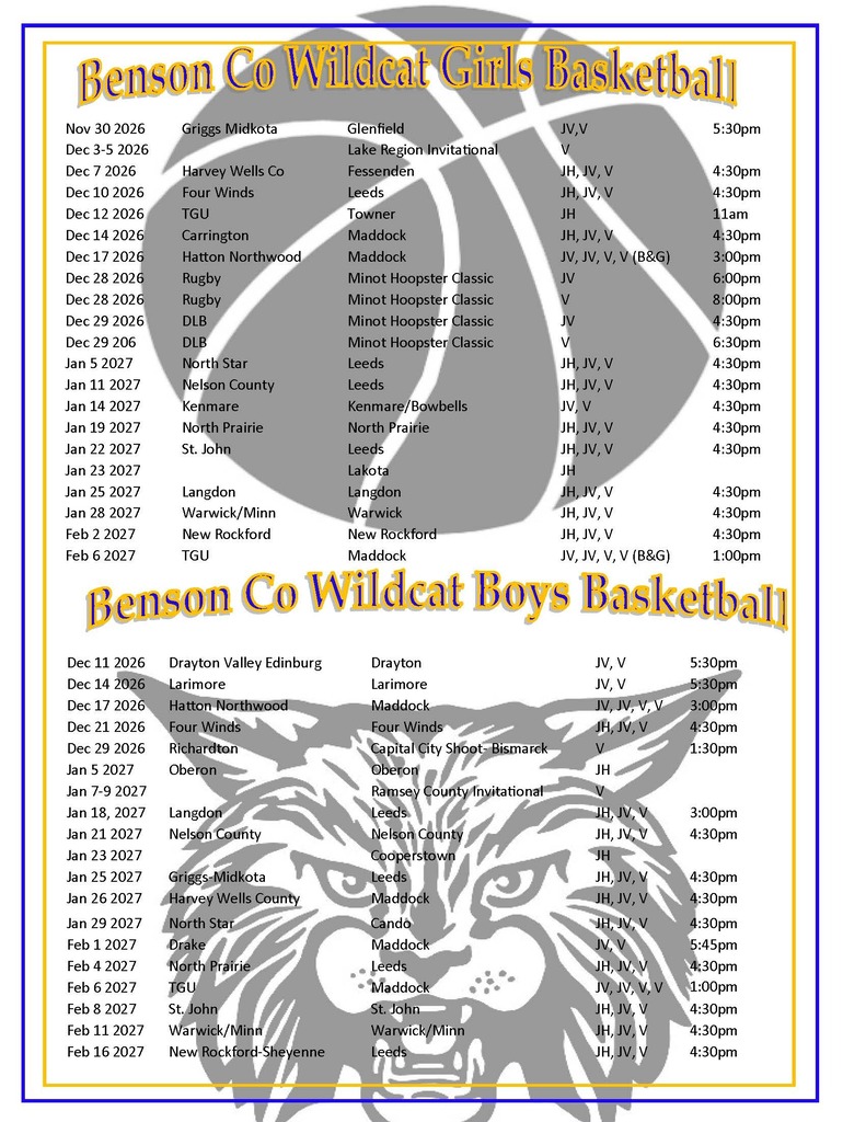 Sports Schedule Page 2
