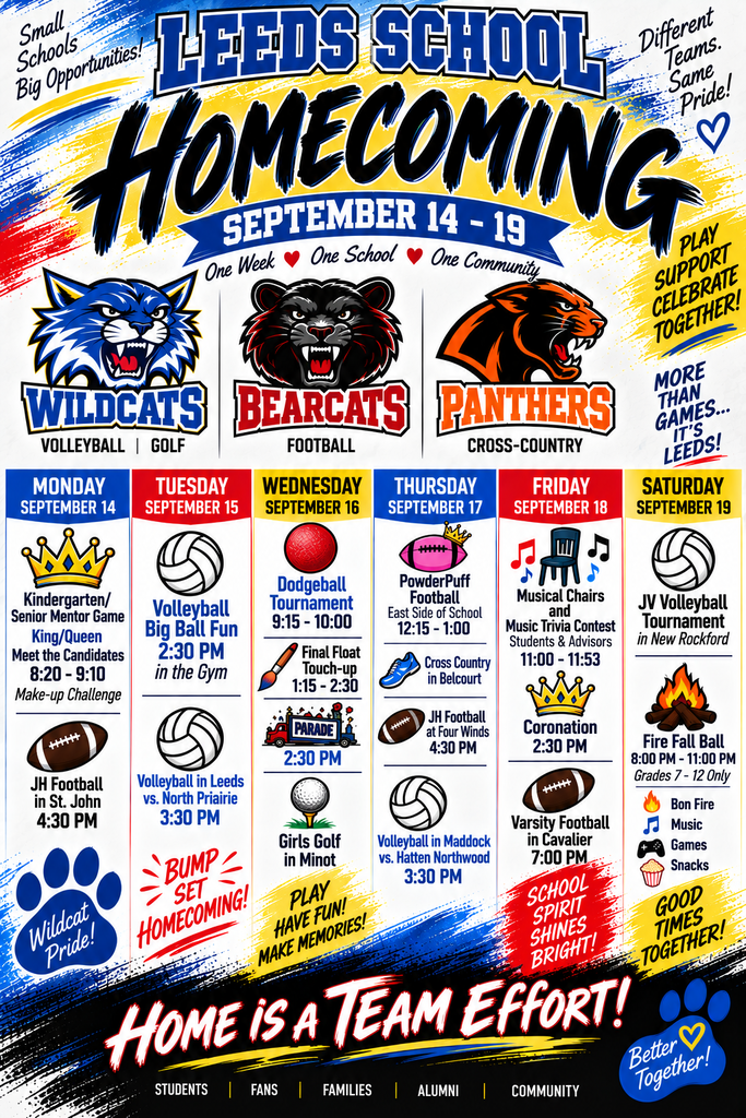 Homecoming Activities Flyer