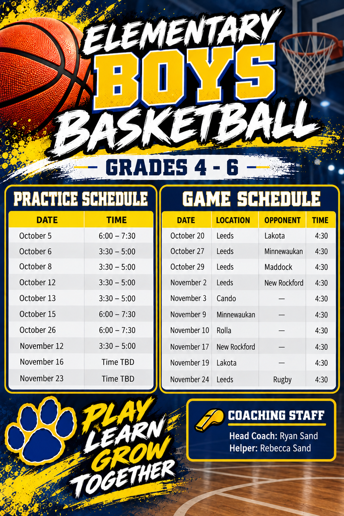 EBBB Schedule