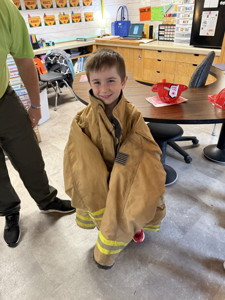 trying on gear
