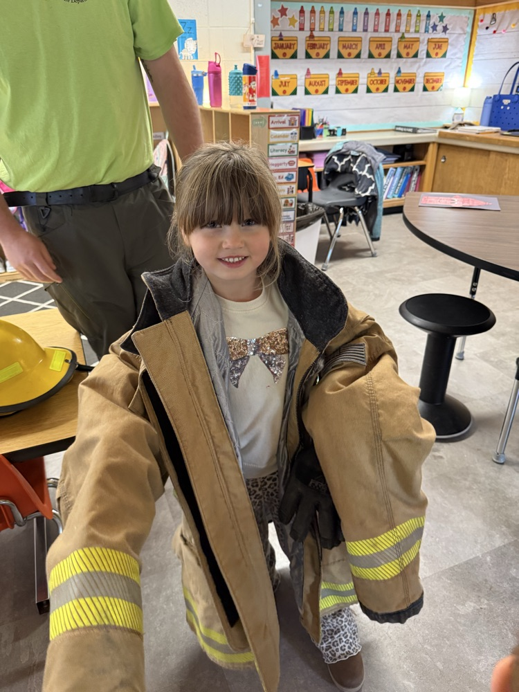 trying on gear