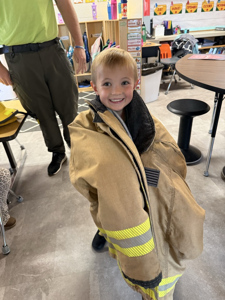 trying on gear