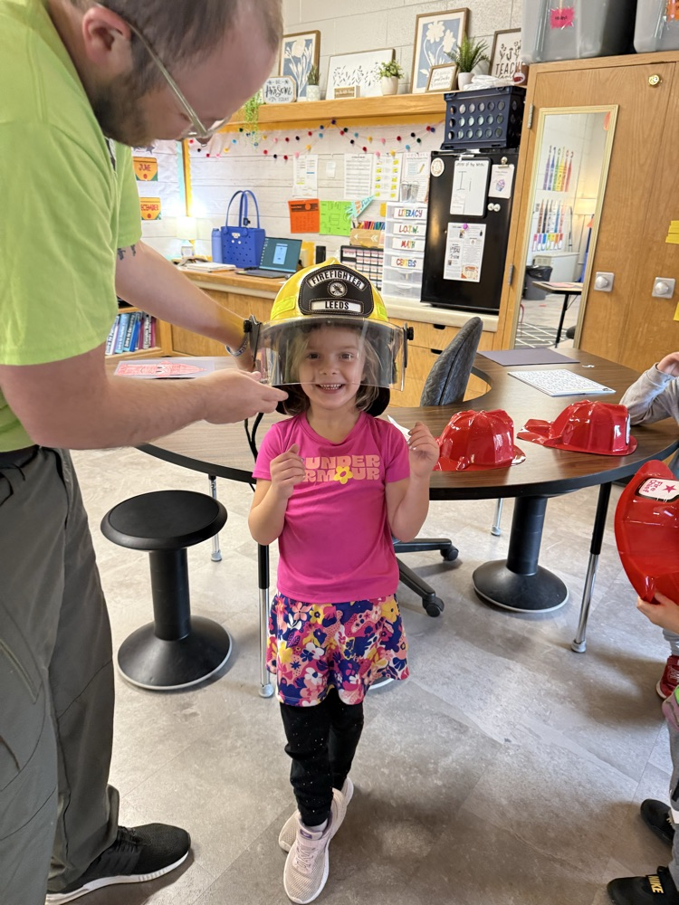 trying on gear