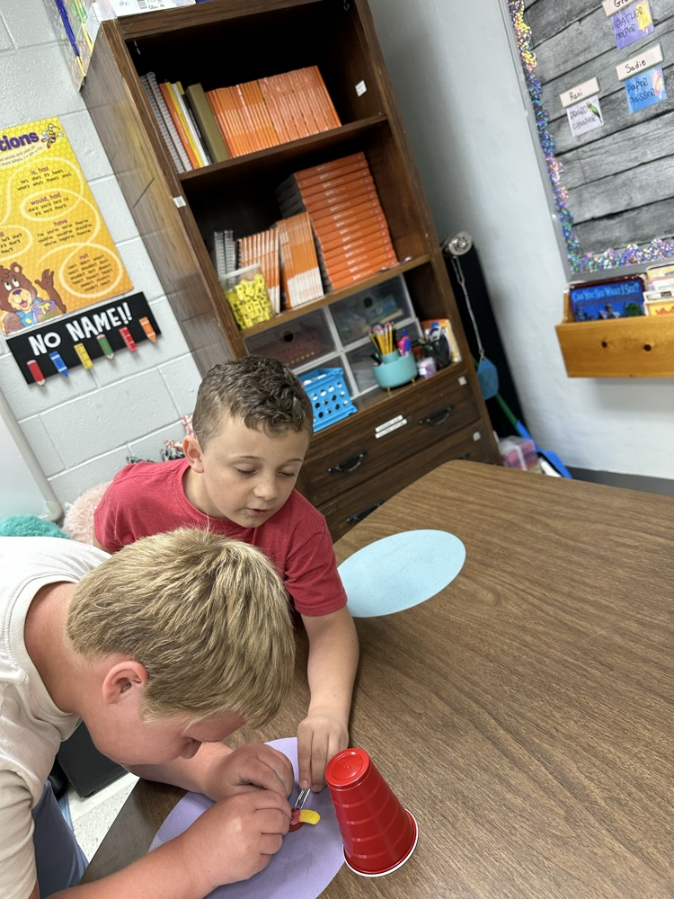 Third grade boys working to save Fred
