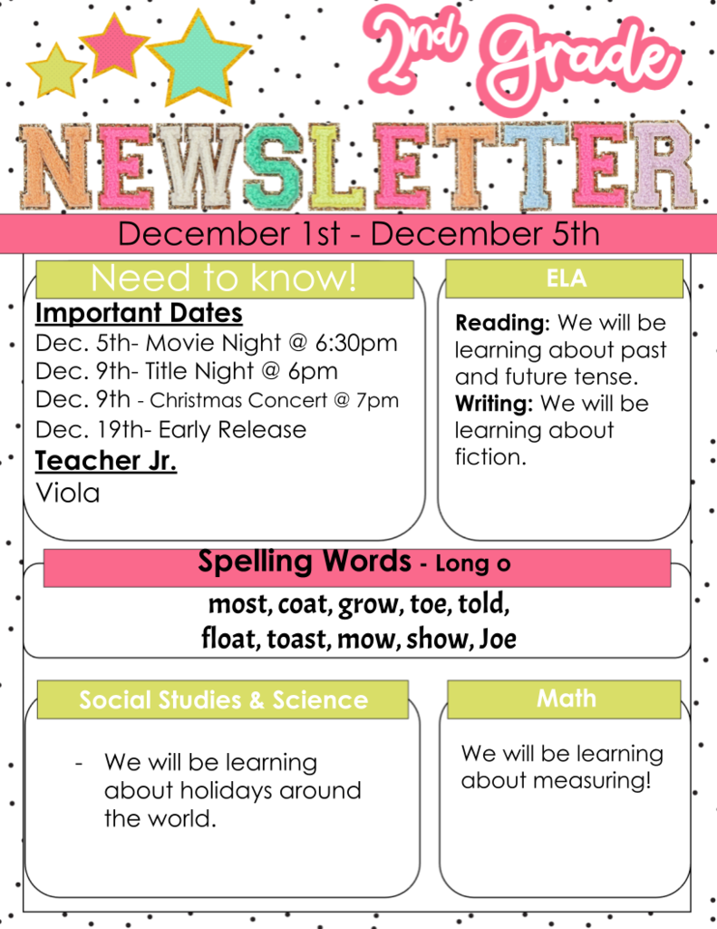 December News Letter