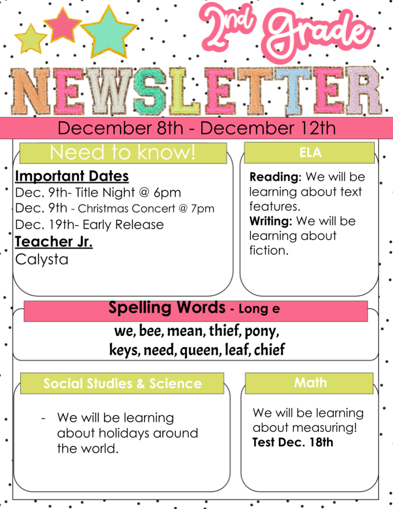 December News Letter 