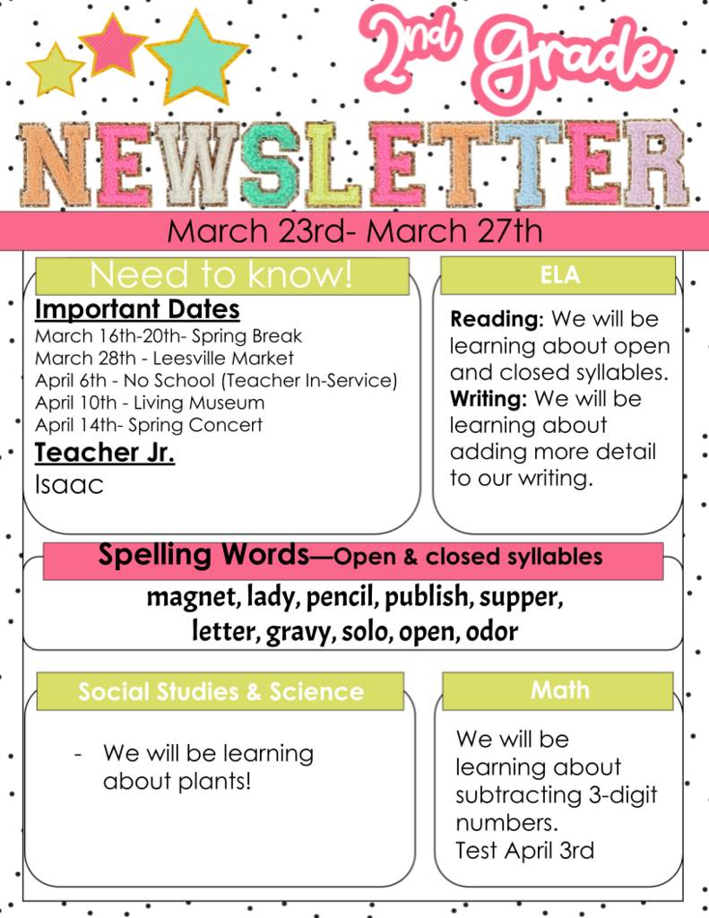 March Newsletter
