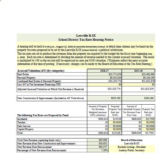 tax rate hearing