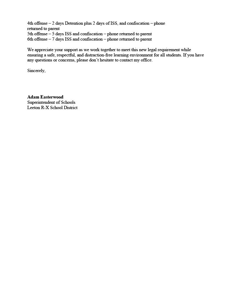 Cell Phone Policy Notice