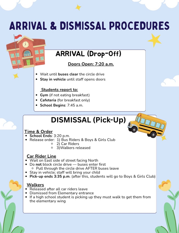elementary arrival/ dismissal 