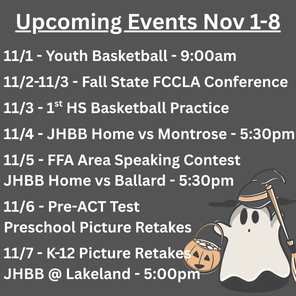 Upcoming Events 11/1-11/8