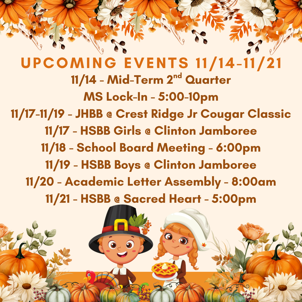 Upcoming Events 11/14-11/21