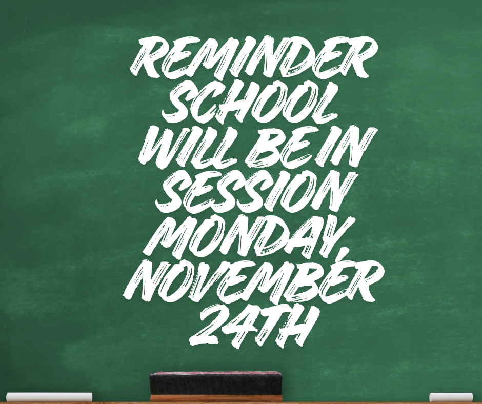 School in session Monday