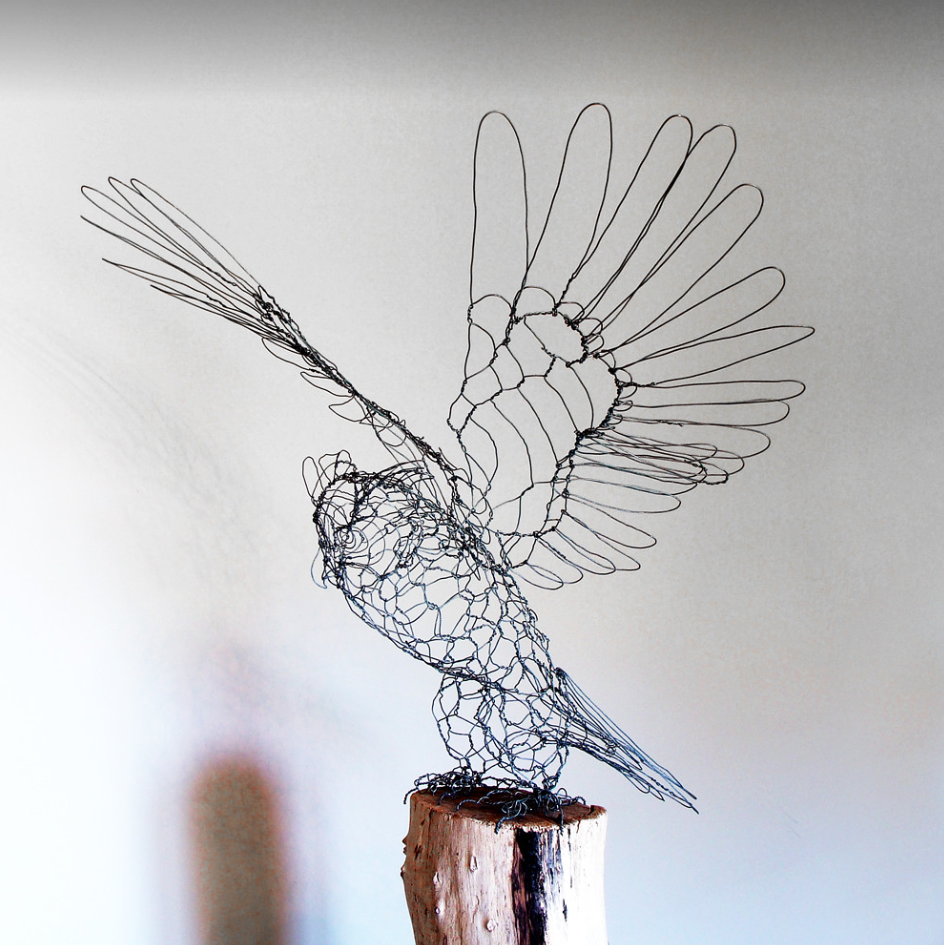 sculpture made of wire
