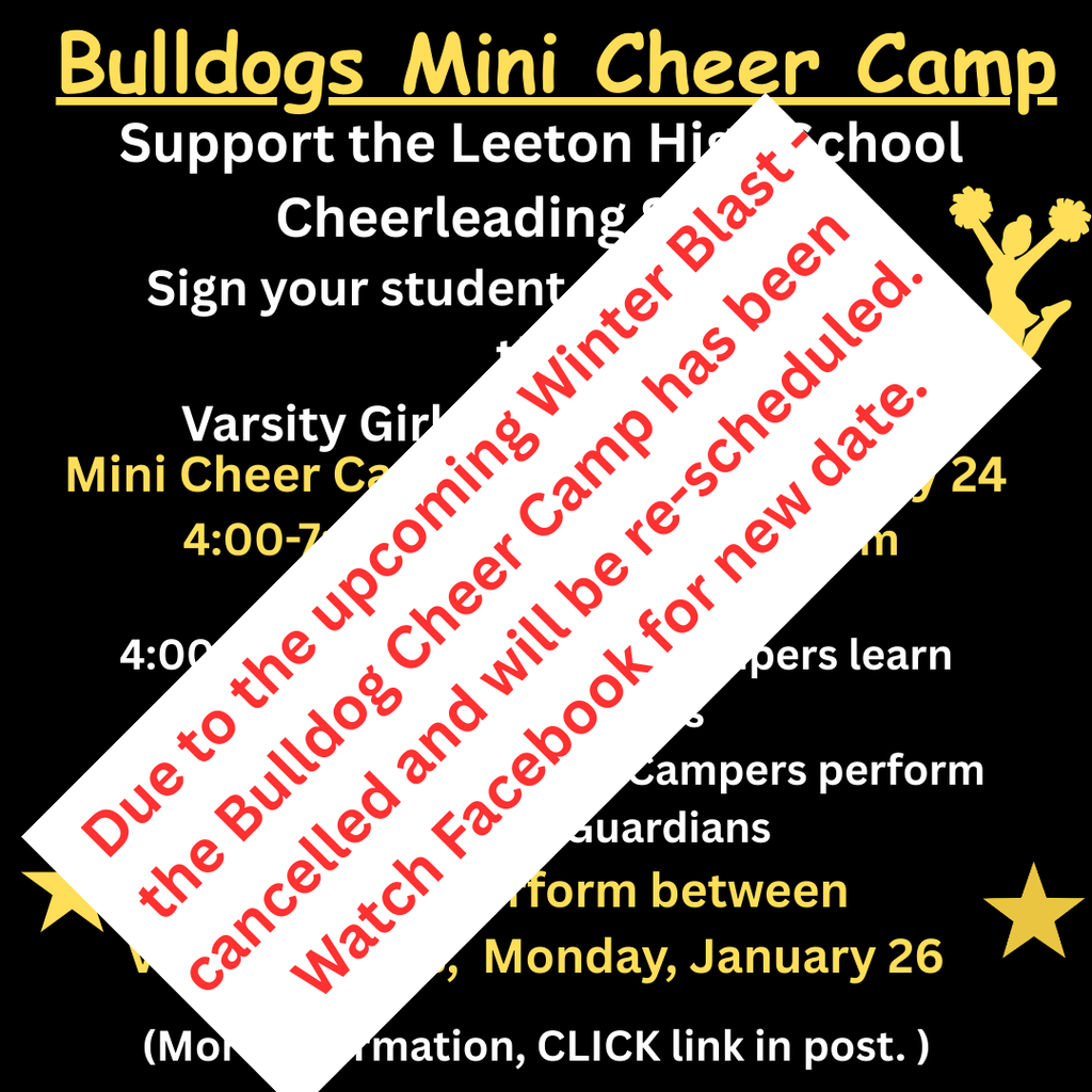 Cheer Camp Cancelled