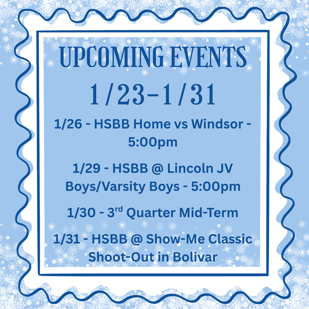 Upcoming Events 1/23-1/31