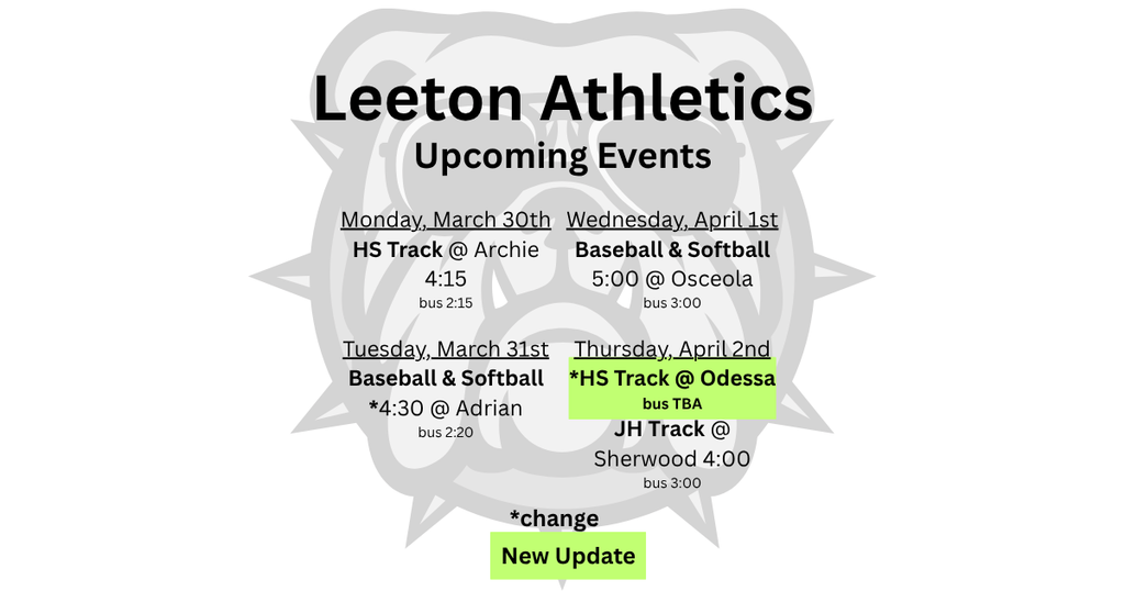 Upcoming Athletics