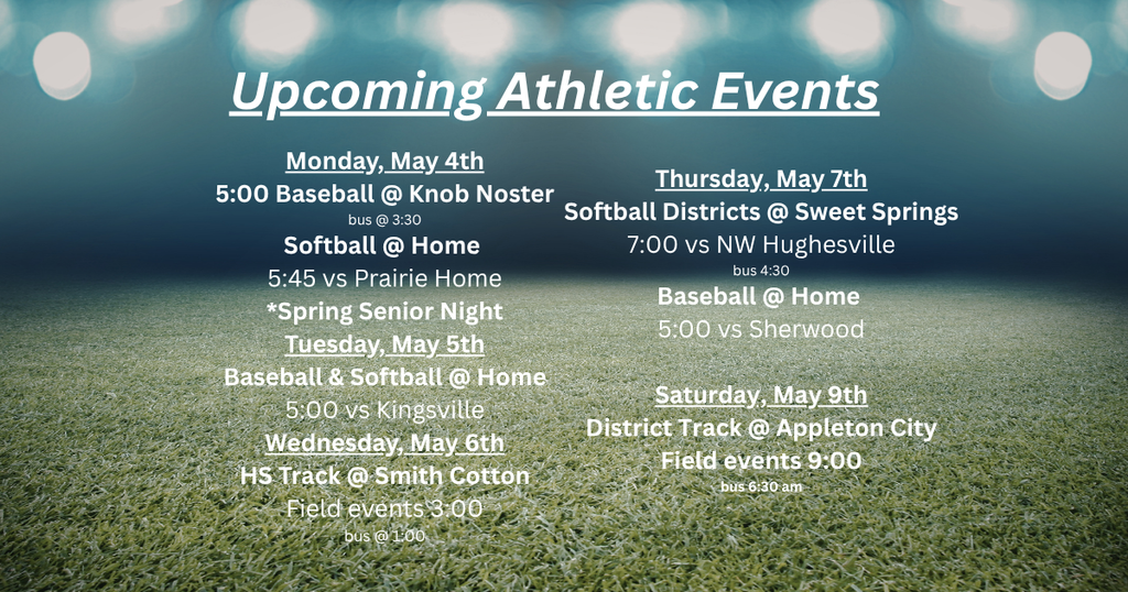 Upcoming Athletics