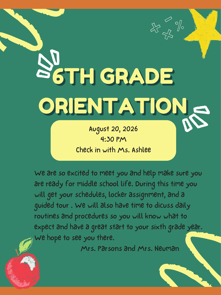 6th grade orientation information