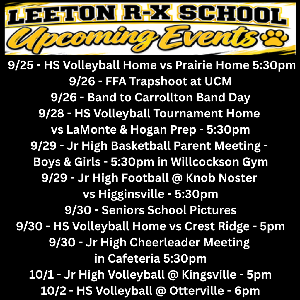 Upcoming Events