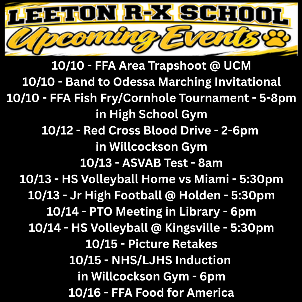 Upcoming Events