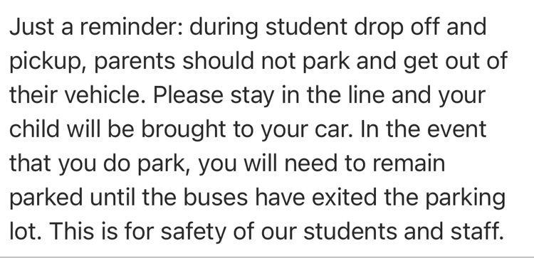 drop off notice