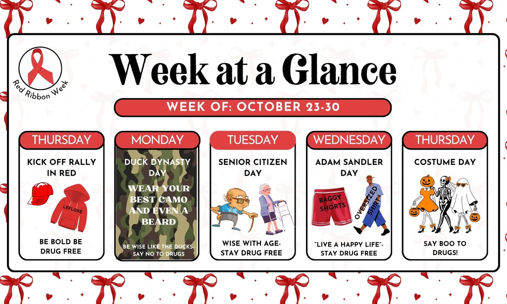 Week at a Glance Red Ribbon Week