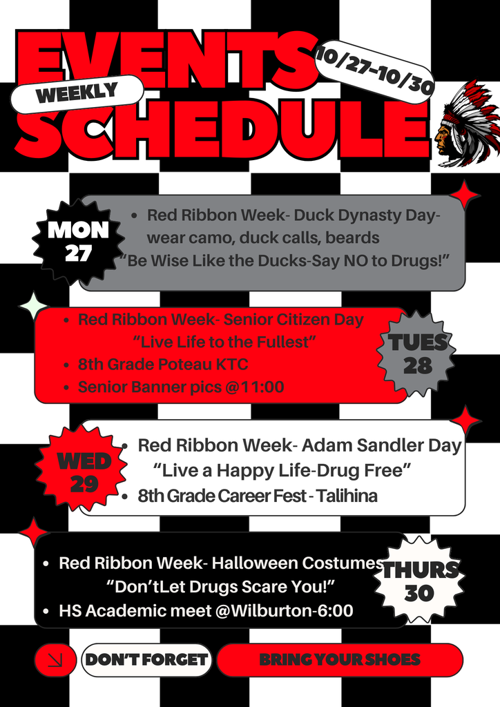 Weekly Schedule 10/27