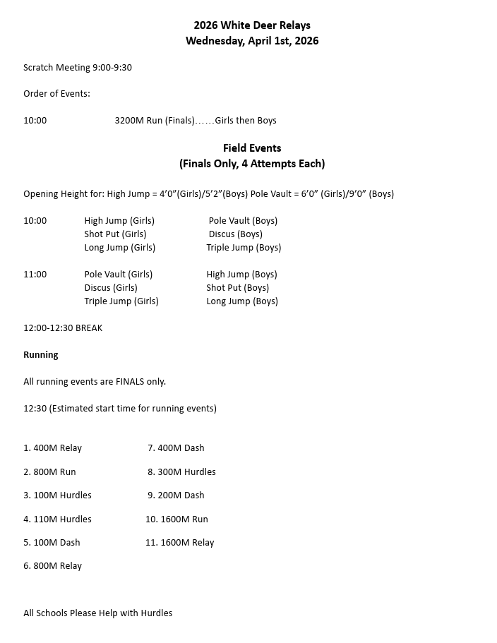 White Deer Relays