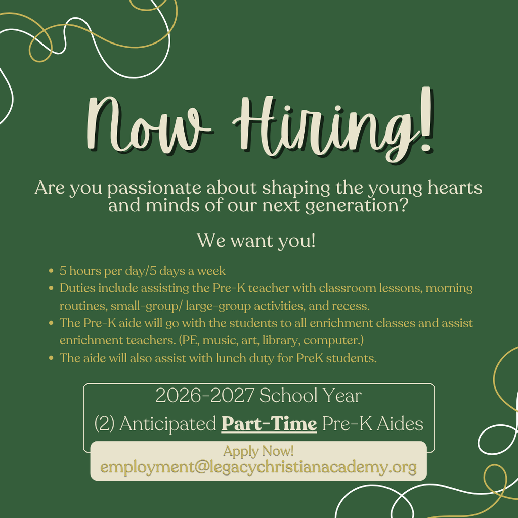 now hiring pre k aide