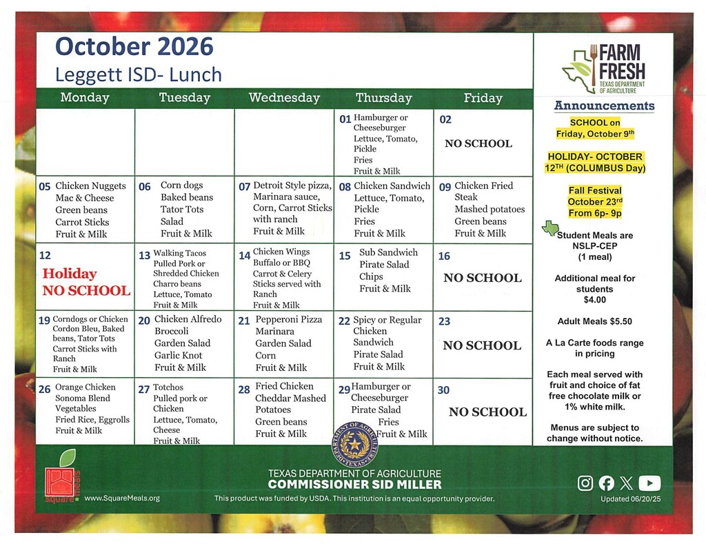 Oct- Lunch