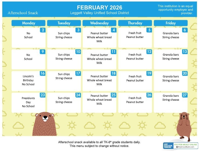 2026 Afterschool Snack