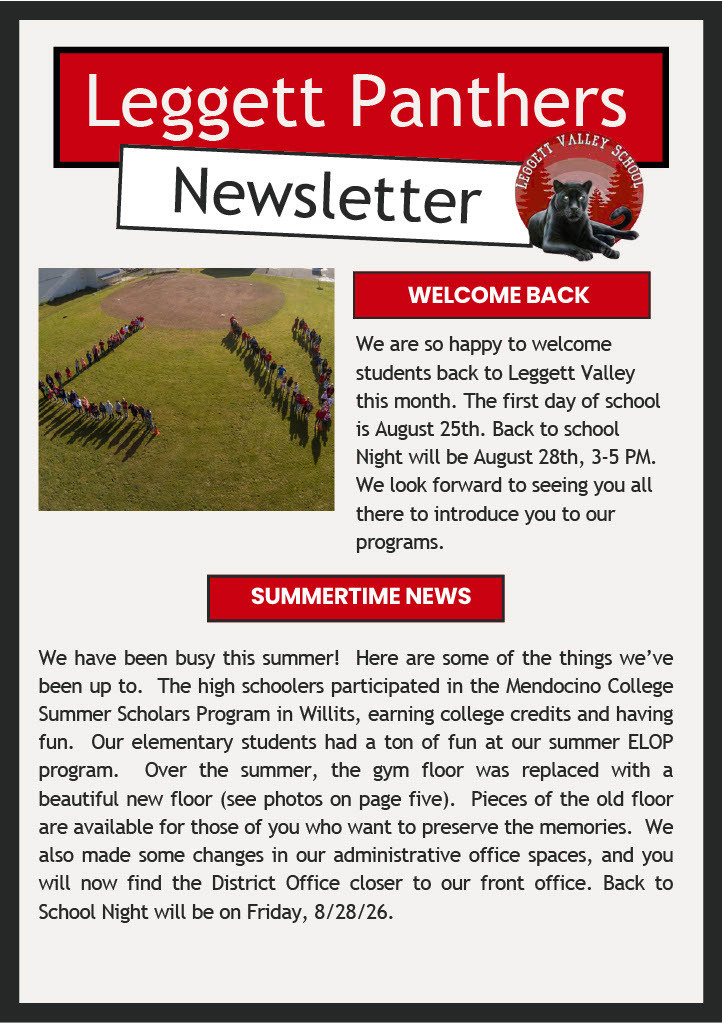 Newsletter Page 1