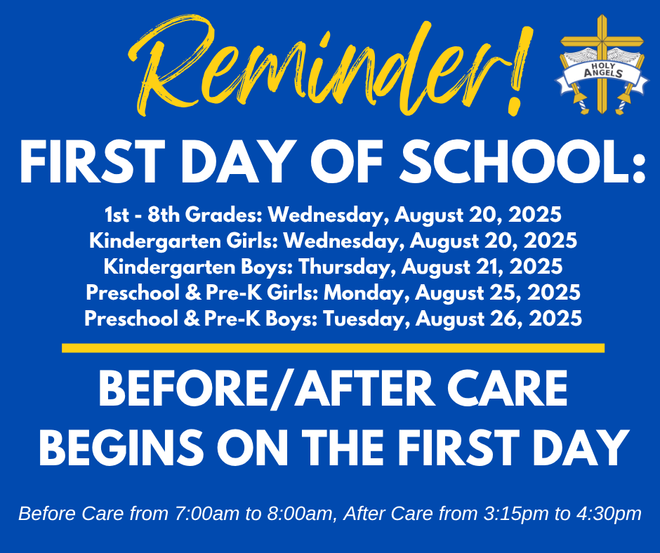first Day of School reminders