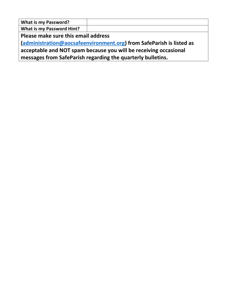 safeparish