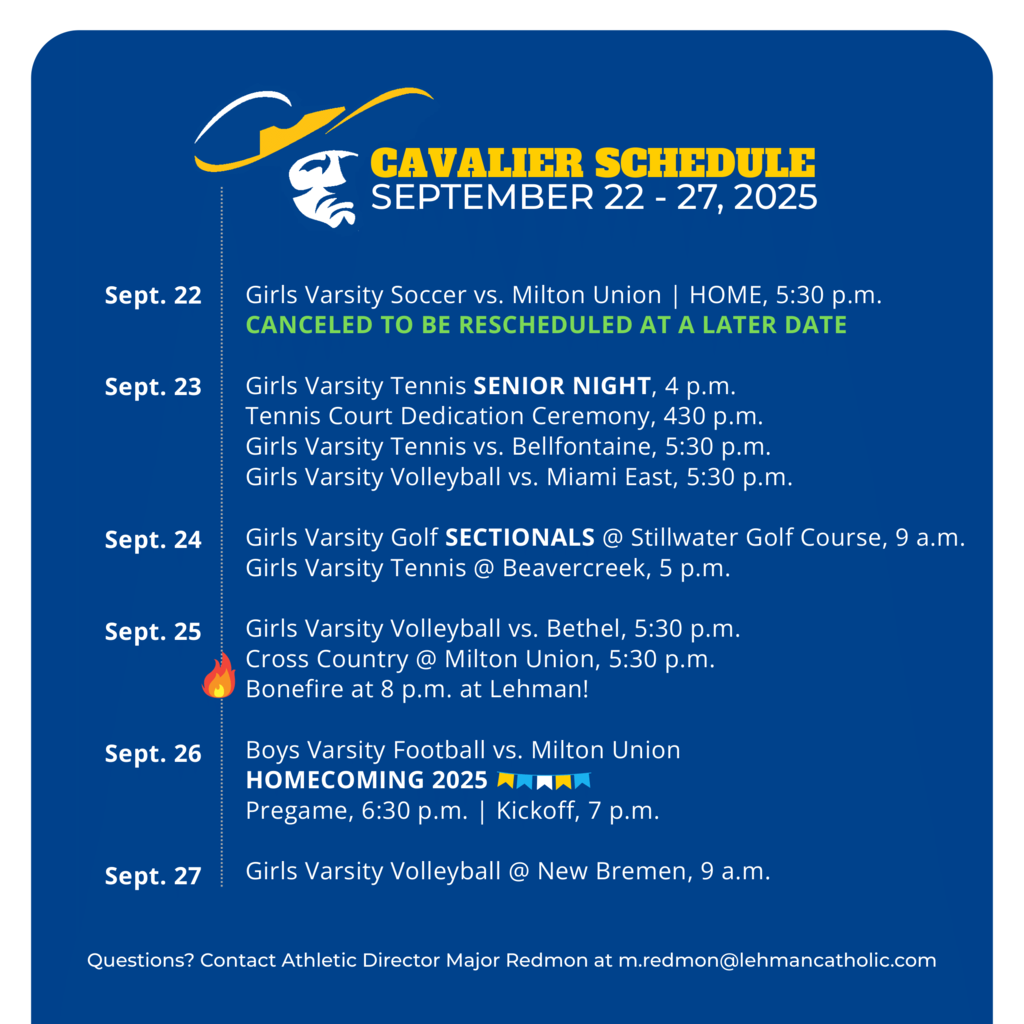  Sports Schedule